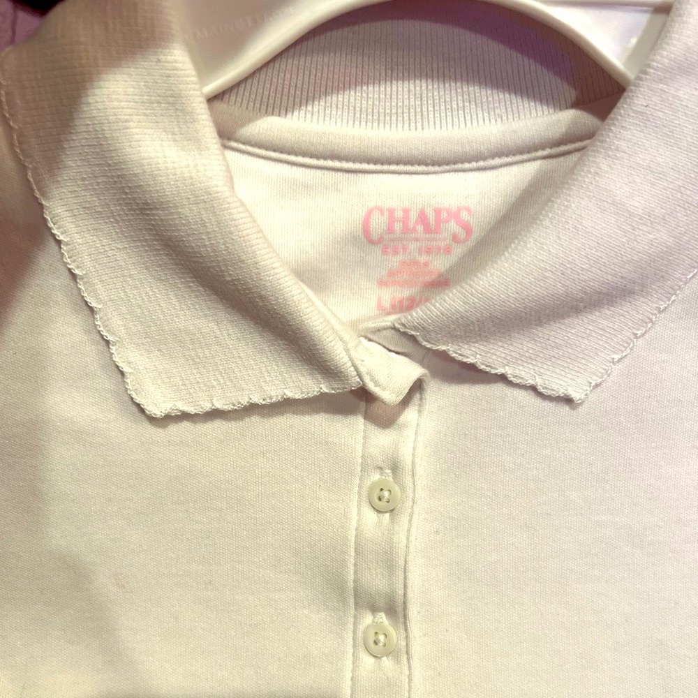 Chaps Large (12/14) white shirt